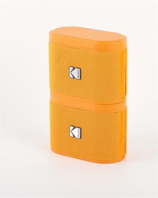 Hangszóró, hordozható, 5W, 2 db, KODAK "Soundbrix", narancssárga