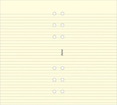 Kalendárium betét, jegyzetlap, pocket méret, vonalas, FILOFAX, krémszín