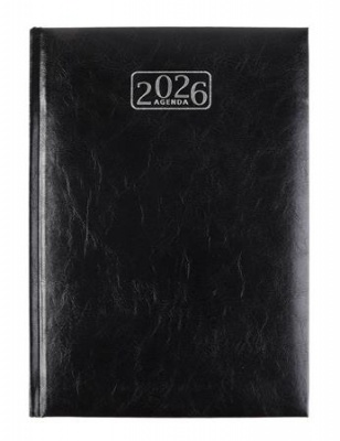 Naptár, tervező, A5, napi, VICTORIA OFFICE "Chrono", fekete (2026 évi)