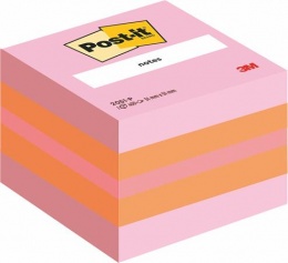 Öntapadó jegyzettömb, 51x51 mm, 400 lap, 3M POSTIT, pink