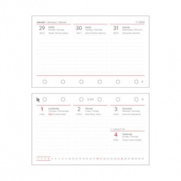 Kalendárium betét, tervező, heti, "S", SATURNUS, fehér 2026